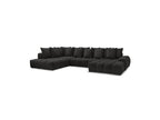 Everest - Panoramic Convertible Sofa with Storage - Textured Fabric - Right-Hand Corner - 14 Cushions