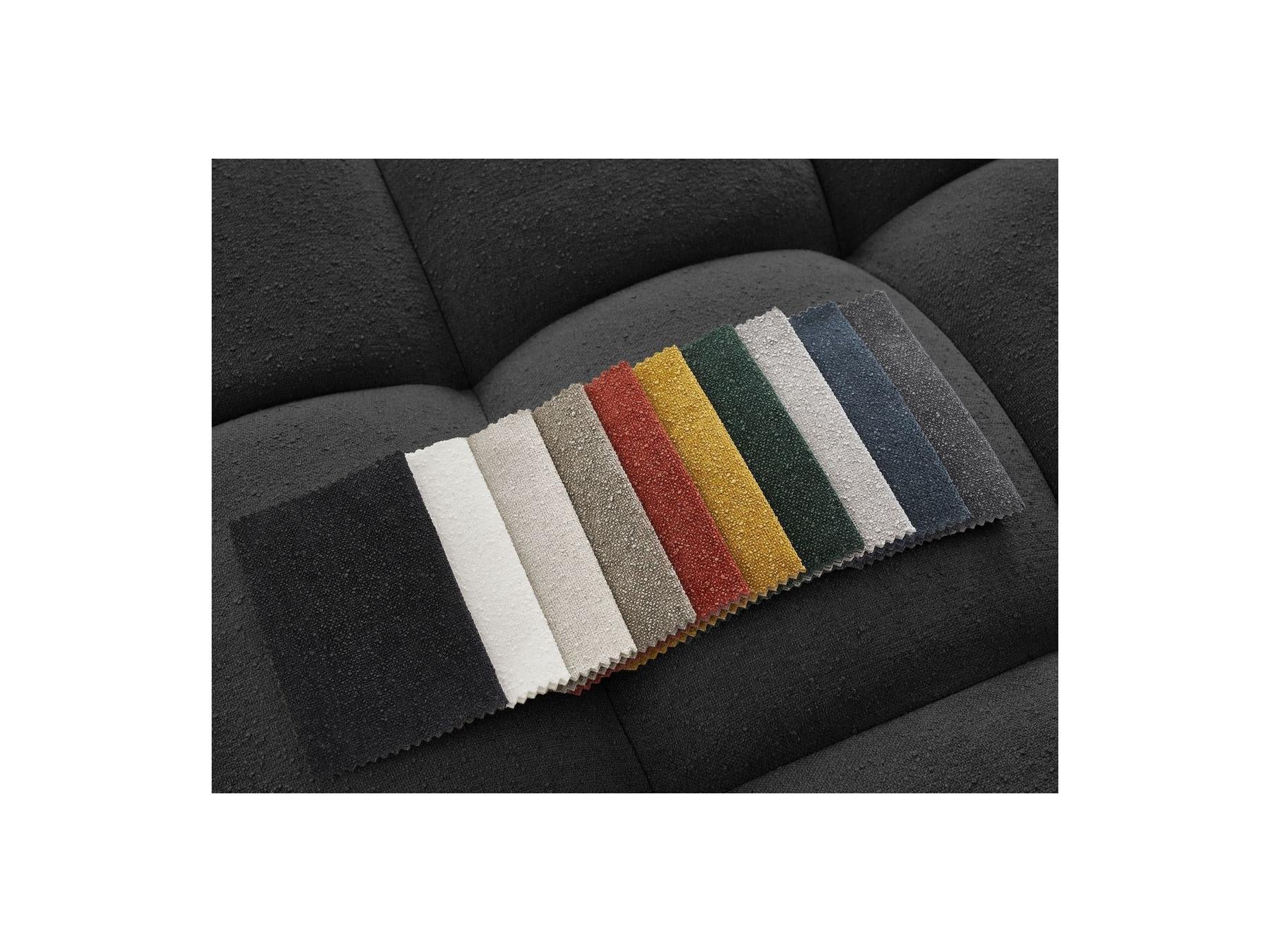 Everest - Panoramic Convertible Sofa with Storage - Textured Fabric - Right-Hand Corner - 14 Cushions