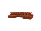 Everest - Panoramic Convertible Sofa with Storage - Textured Fabric - Right-Hand Corner - 14 Cushions