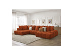 Everest - Panoramic Convertible Sofa with Storage - Textured Fabric - Right-Hand Corner - 14 Cushions