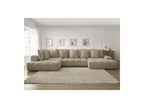 Everest - Panoramic Convertible Sofa with Storage - Textured Fabric - Right-Hand Corner - 14 Cushions