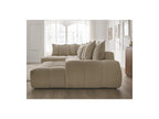 Everest - Panoramic Convertible Sofa with Storage - Textured Fabric - Right-Hand Corner - 14 Cushions