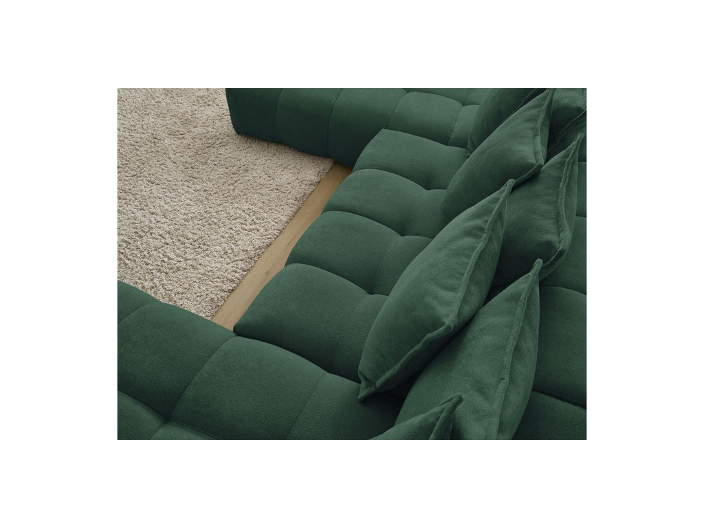 Everest - Panoramic Convertible Sofa with Storage - Textured Fabric - Right-Hand Corner - 14 Cushions