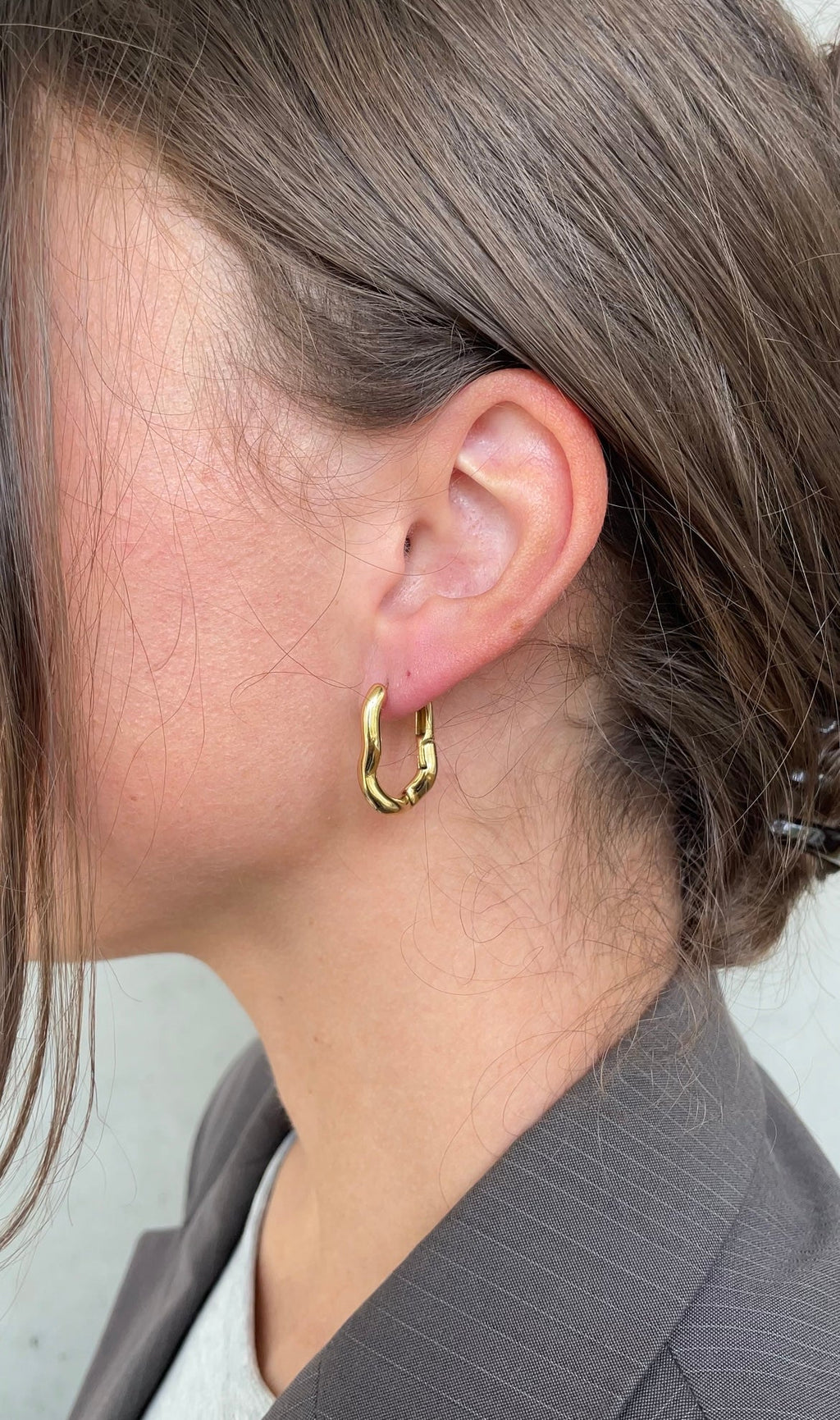 Boucles D'Oreilles Wave Oval