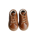 Chaussures Fourrées Souples Max Lacets - Cuir Camel - Mixte