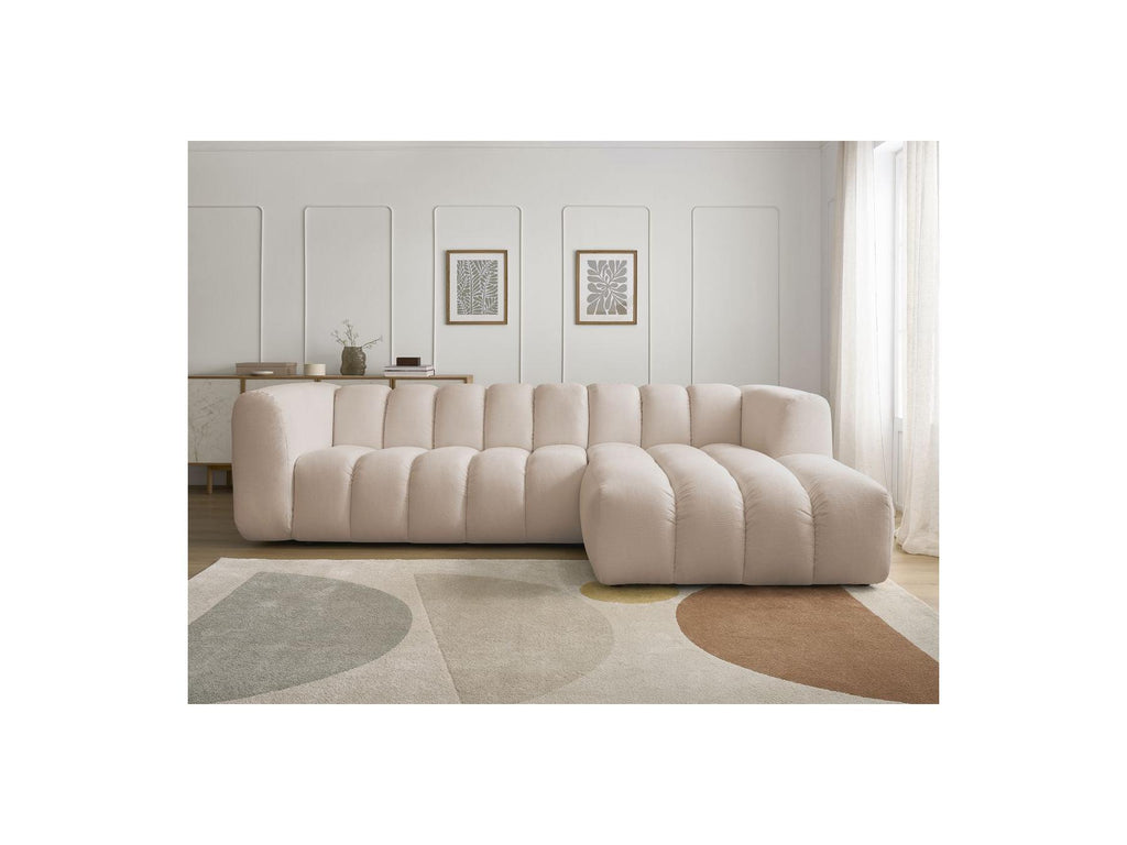 Talia - Fixed Corner Sofa - Mottled Fabric - Right-Hand Corner