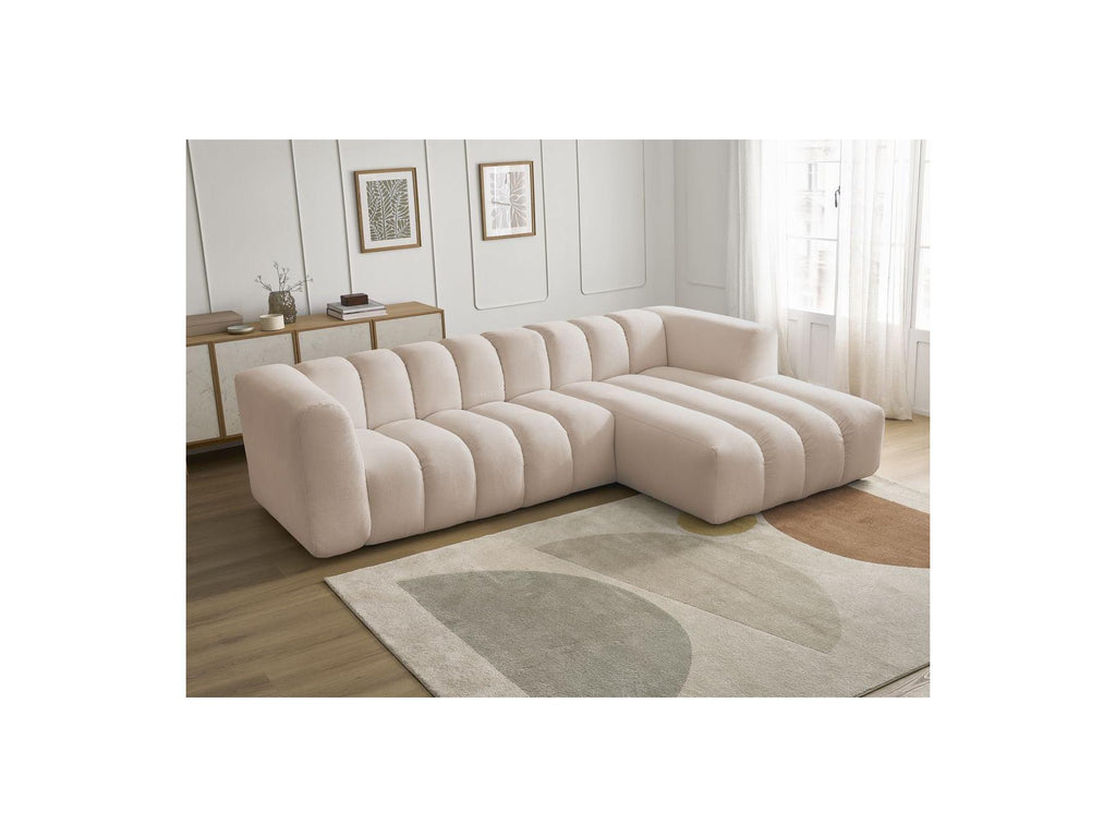 Talia - Fixed Corner Sofa - Mottled Fabric - Right-Hand Corner