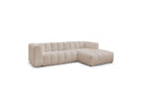 Talia - Canapé D'Angle Fixe - Tissu Chiné - Angle Droit