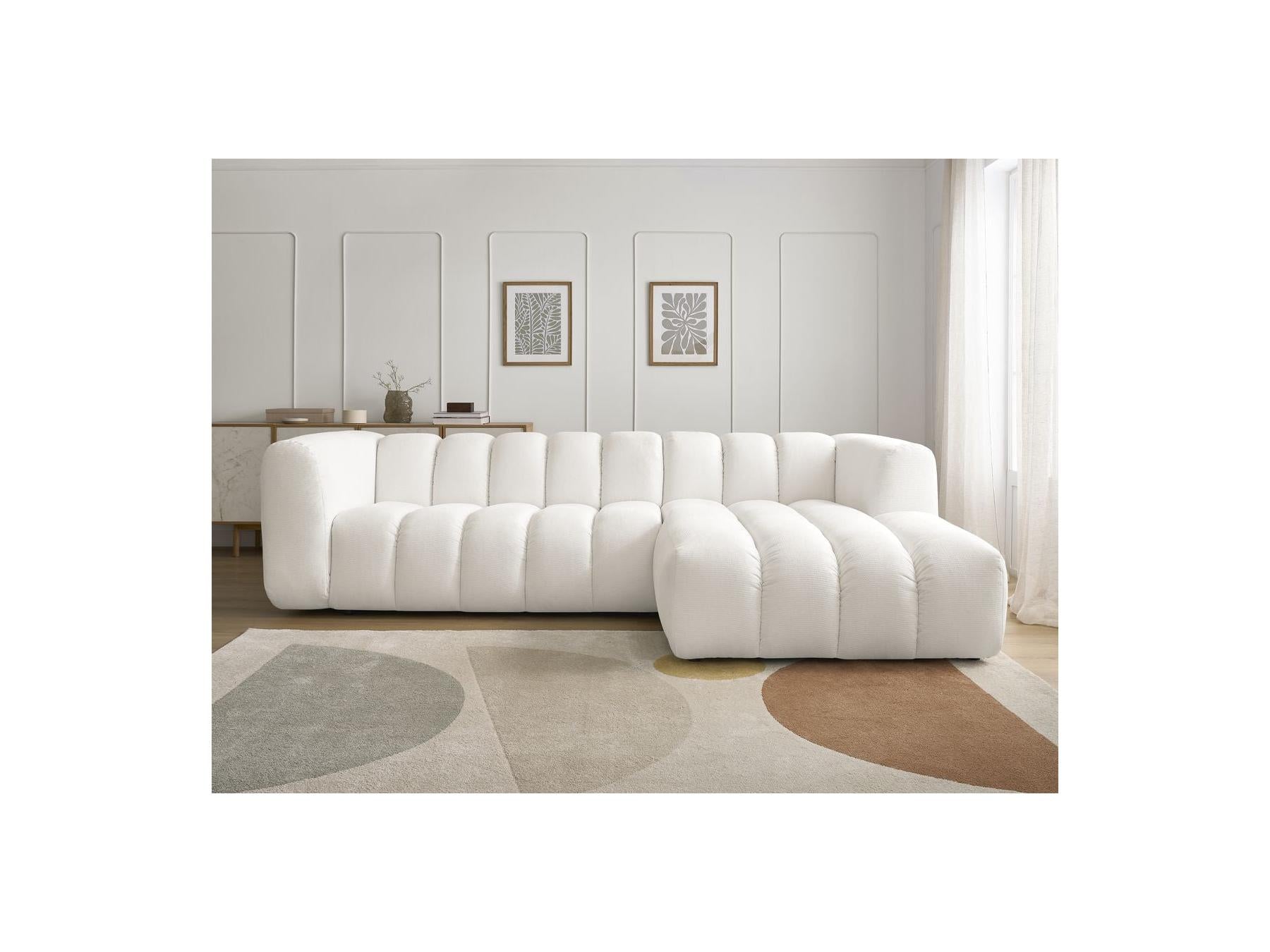 Talia - Fixed Corner Sofa - Mottled Fabric - Right-Hand Corner