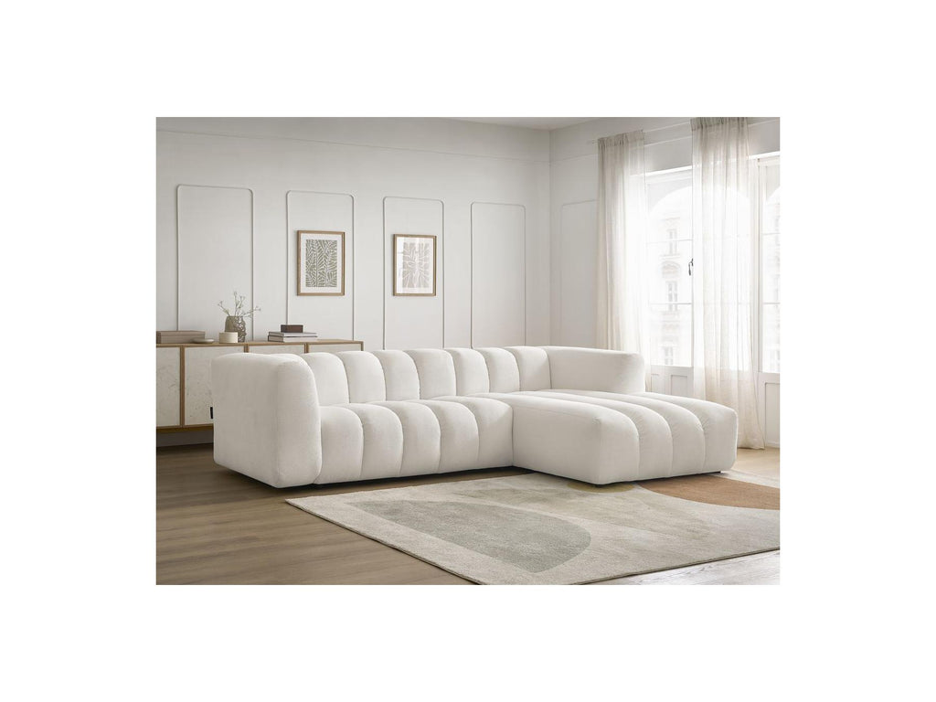 Talia - Fixed Corner Sofa - Mottled Fabric - Right-Hand Corner