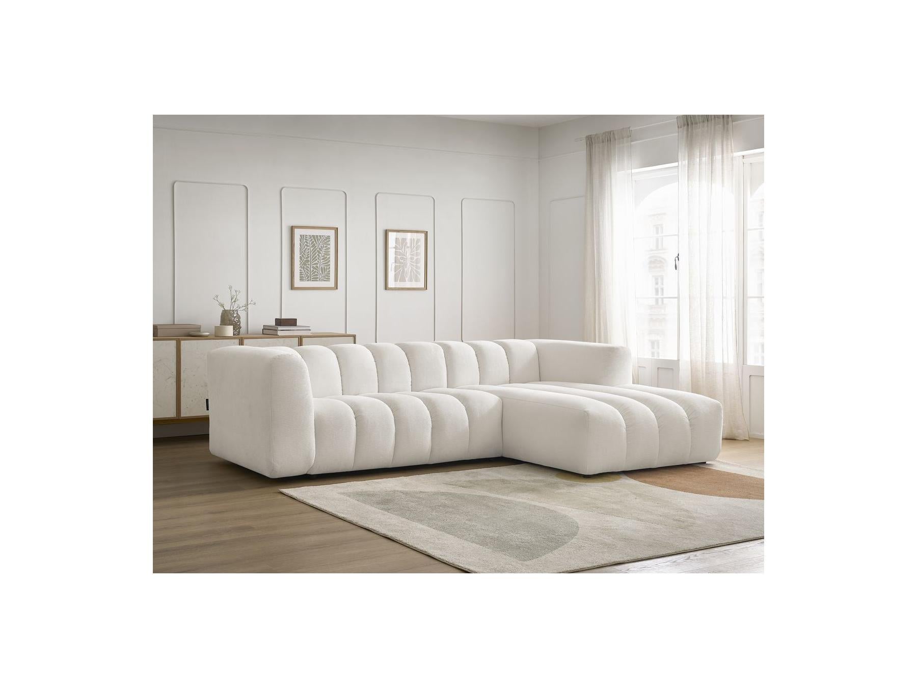 Talia - Fixed Corner Sofa - Mottled Fabric - Right-Hand Corner