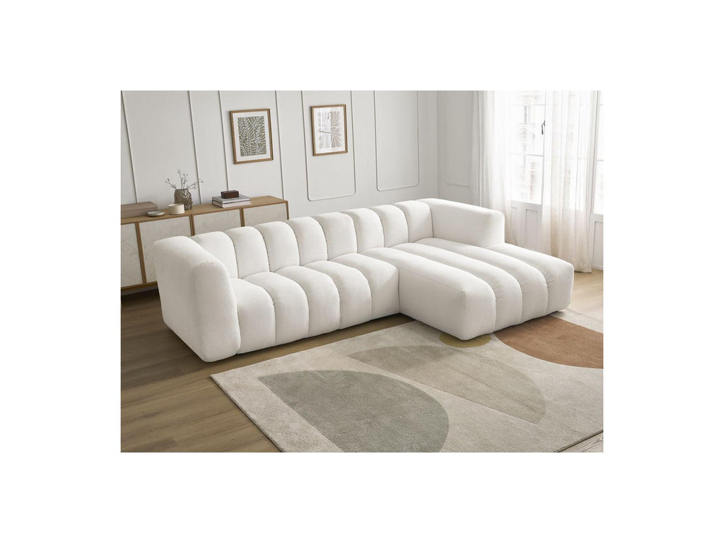 Talia - Fixed Corner Sofa - Mottled Fabric - Right-Hand Corner