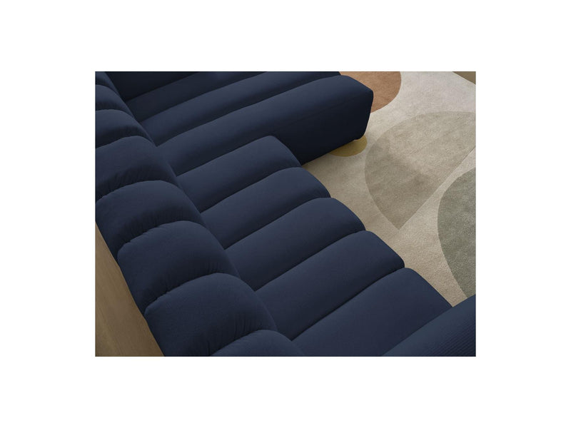 Talia - Canapé D'Angle Fixe - Tissu Chiné - Angle Droit