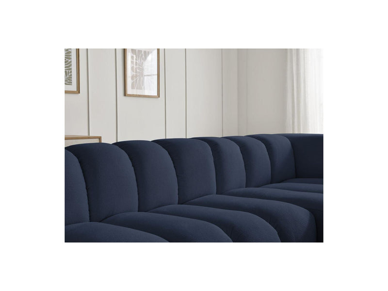 Talia - Canapé D'Angle Fixe - Tissu Chiné - Angle Droit