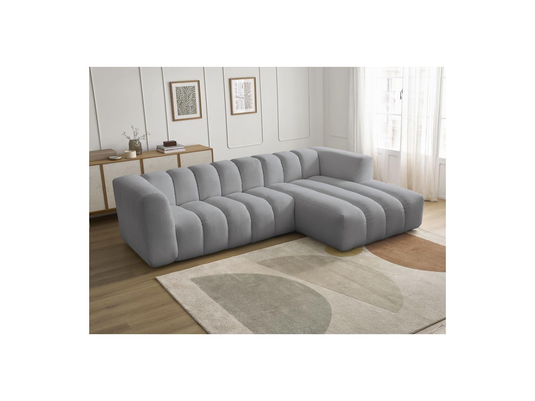 Talia - Fixed Corner Sofa - Mottled Fabric - Right-Hand Corner