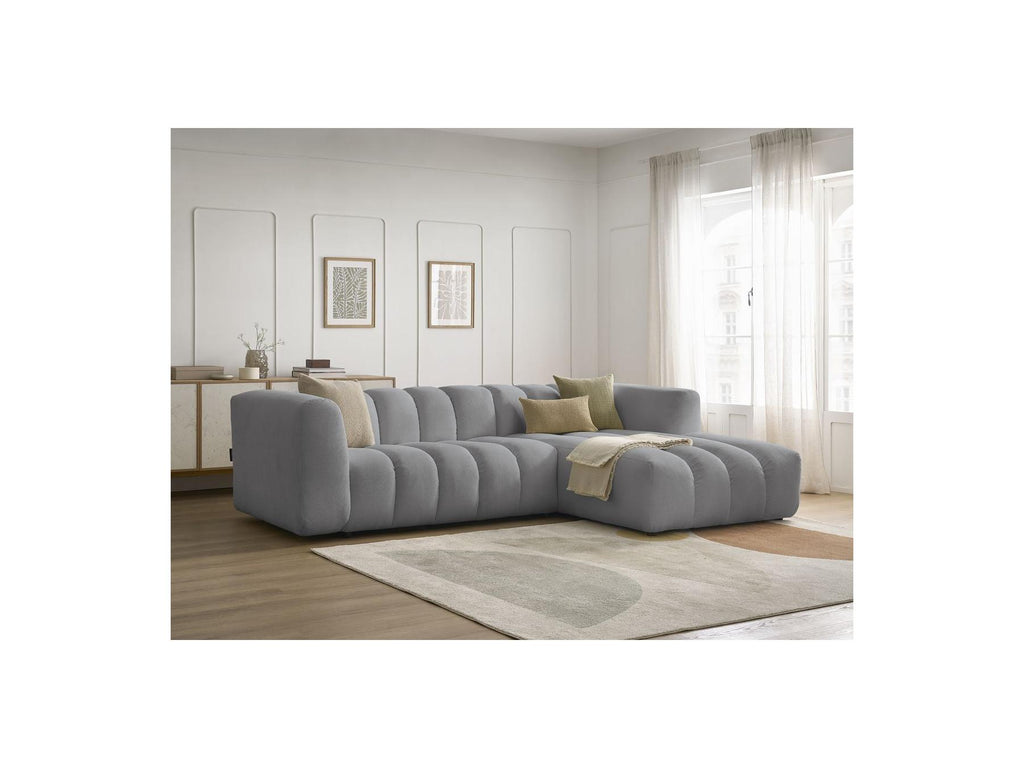 Talia - Fixed Corner Sofa - Mottled Fabric - Right-Hand Corner