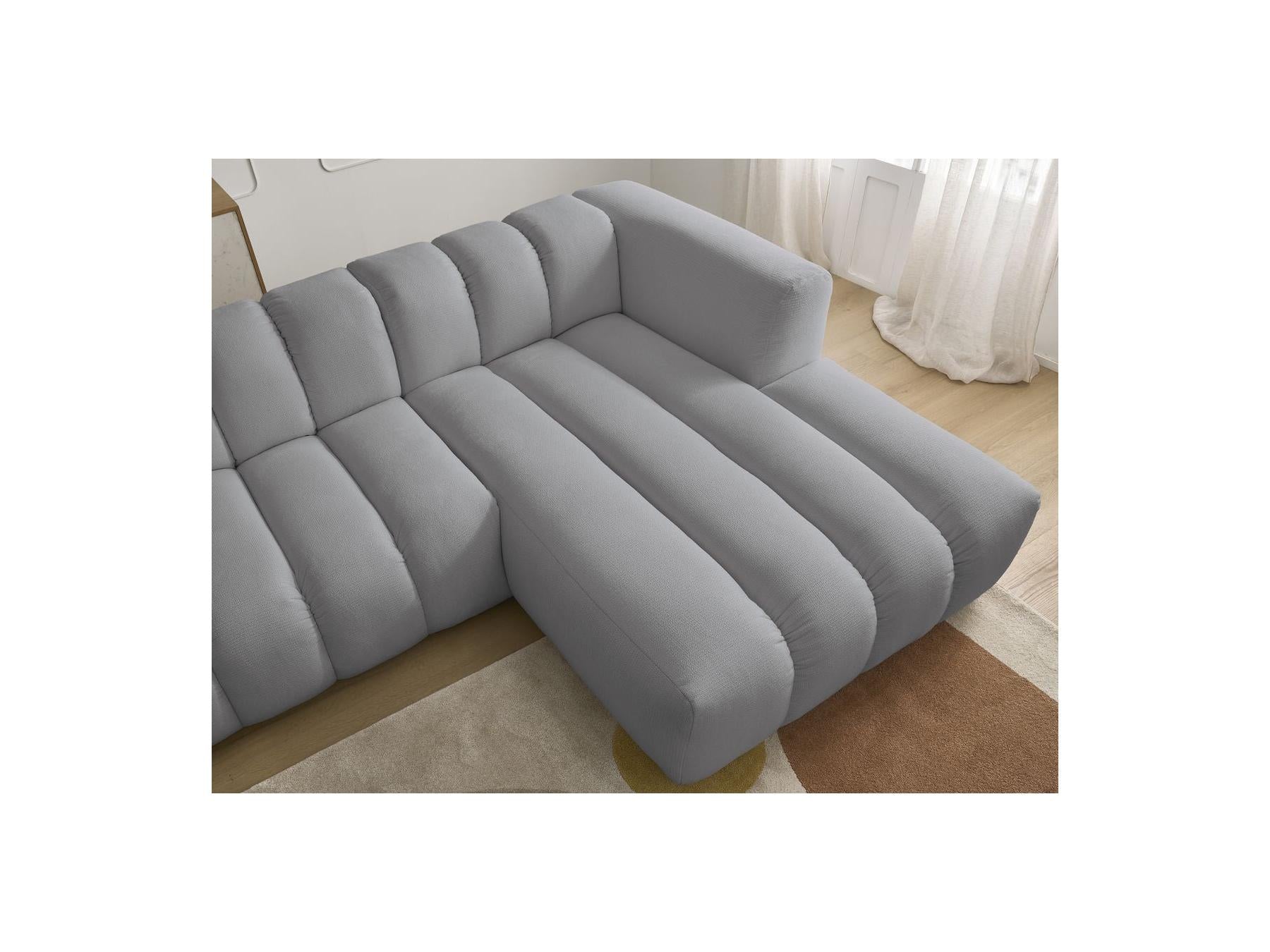 Talia - Fixed Corner Sofa - Mottled Fabric - Right-Hand Corner