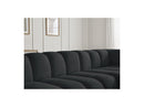 Talia - Canapé D'Angle Fixe - Tissu Chiné - Angle Droit