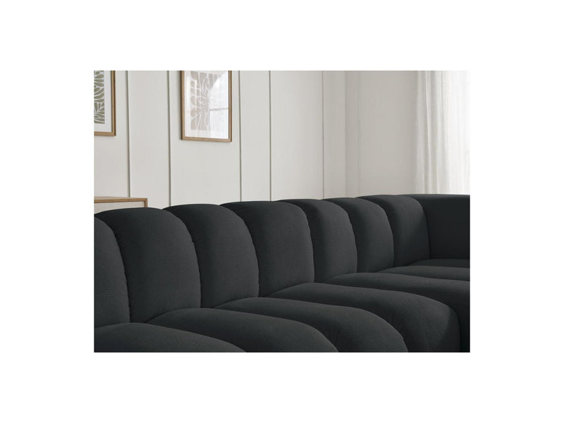 Talia - Canapé D'Angle Fixe - Tissu Chiné - Angle Droit
