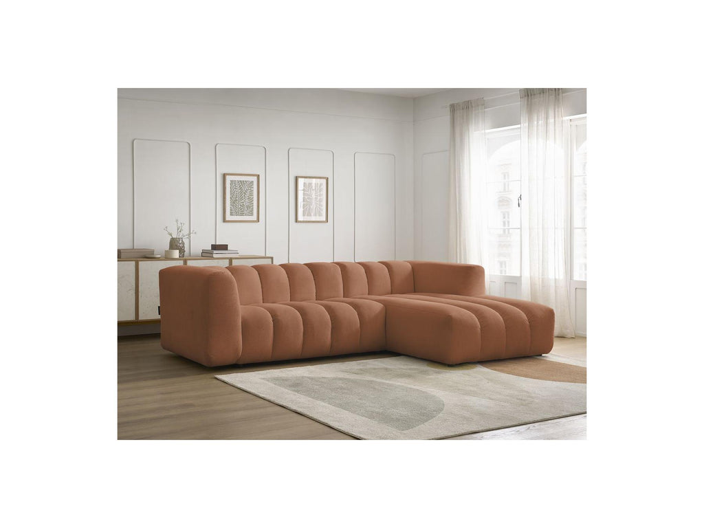 Talia - Fixed Corner Sofa - Mottled Fabric - Right-Hand Corner