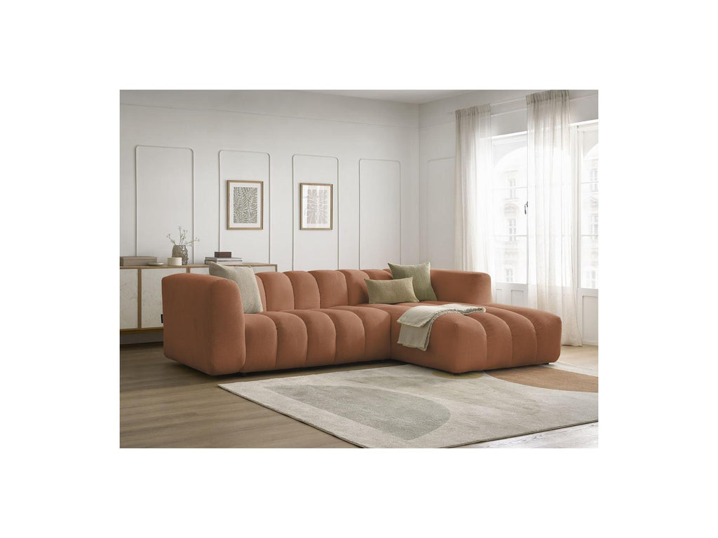 Talia - Fixed Corner Sofa - Mottled Fabric - Right-Hand Corner