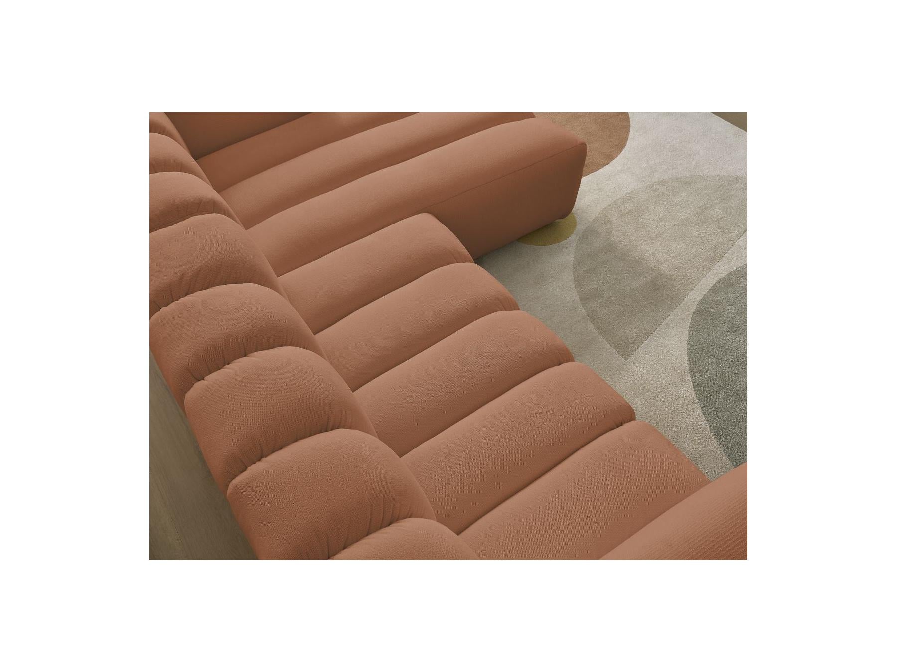 Talia - Fixed Corner Sofa - Mottled Fabric - Right-Hand Corner