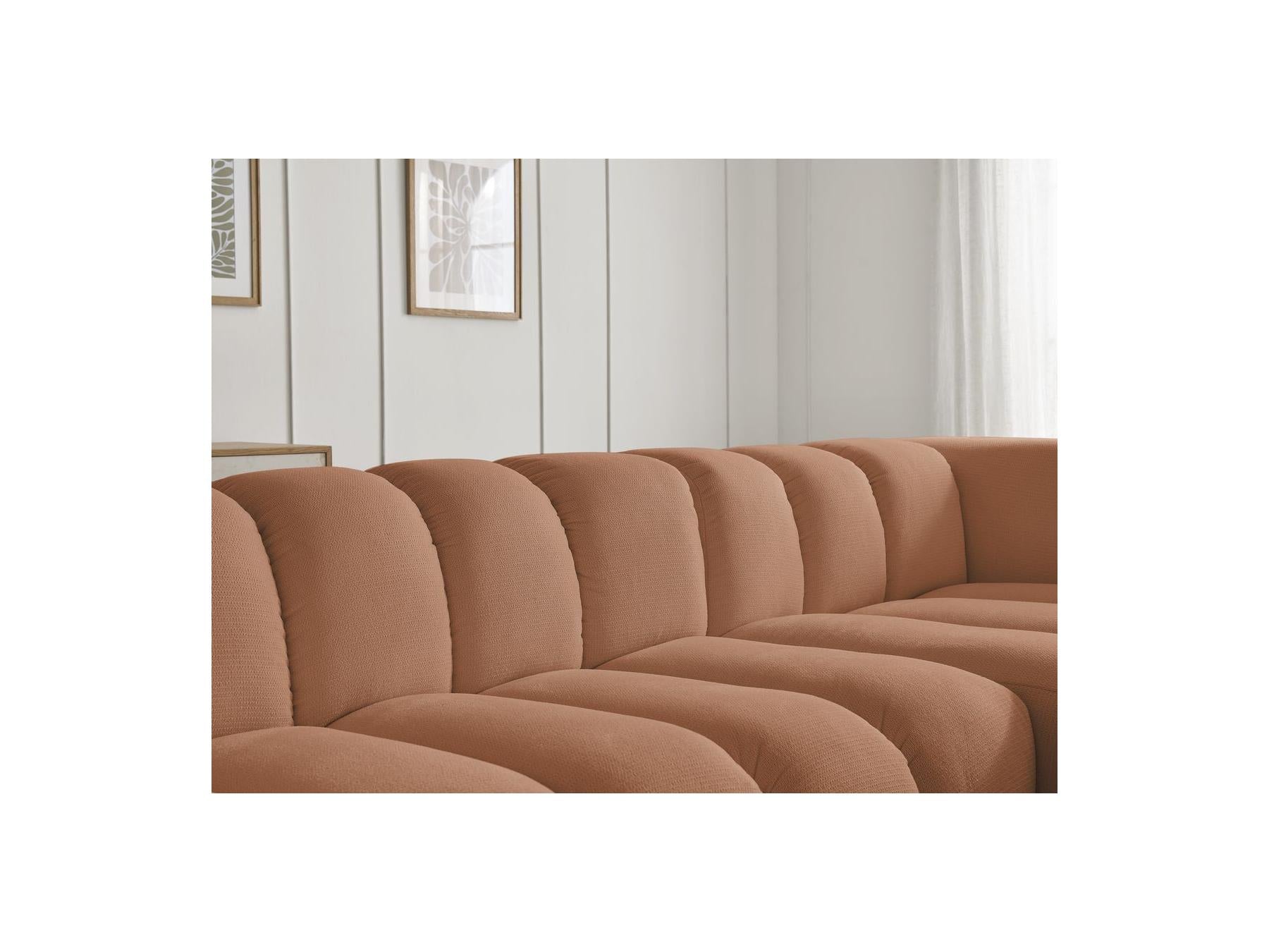 Talia - Fixed Corner Sofa - Mottled Fabric - Right-Hand Corner
