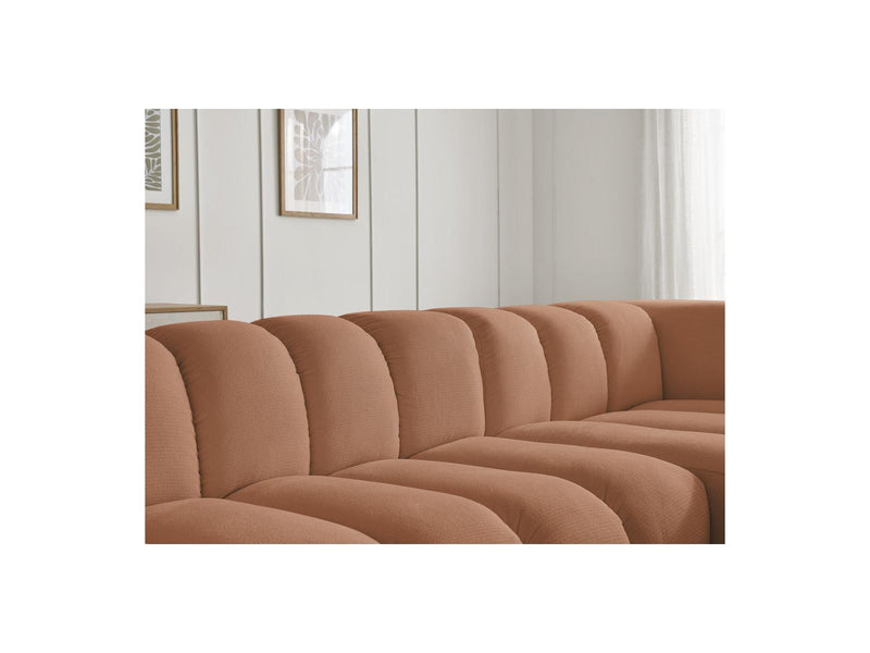 Talia - Canapé D'Angle Fixe - Tissu Chiné - Angle Droit