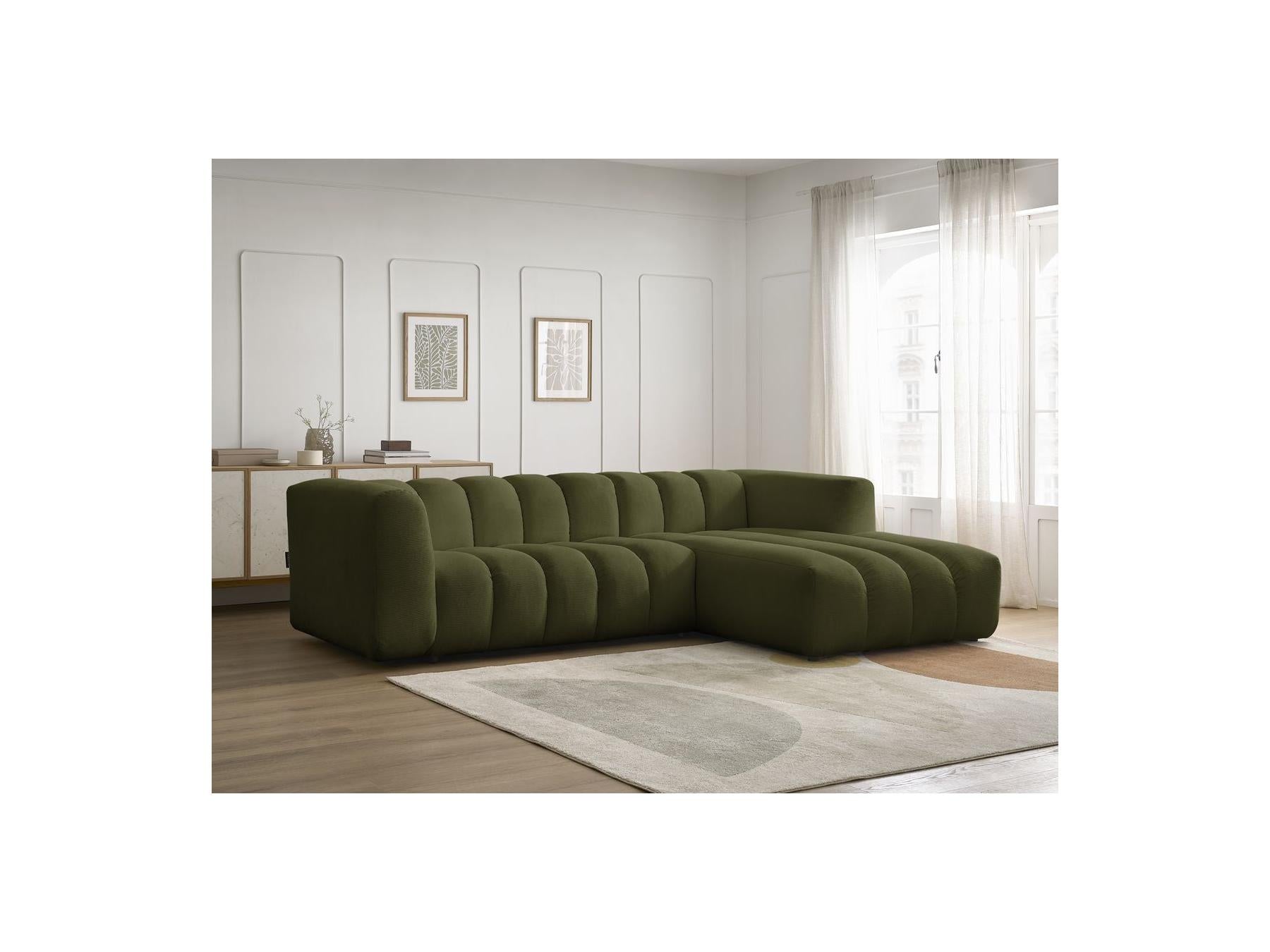Talia - Fixed Corner Sofa - Mottled Fabric - Right-Hand Corner