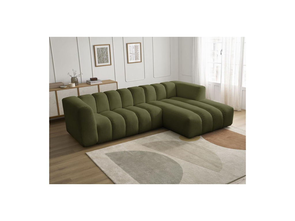 Talia - Fixed Corner Sofa - Mottled Fabric - Right-Hand Corner