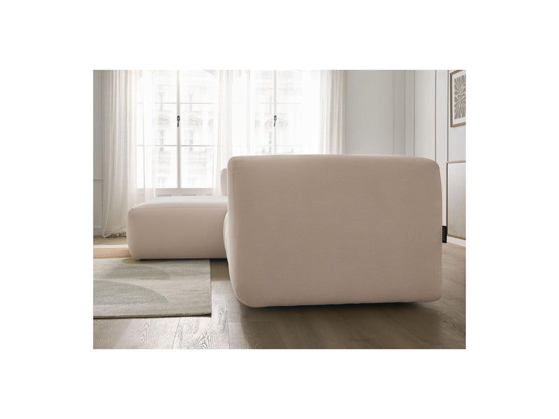 Canapé D'Angle Fixe - Talia - Tissu Chiné - Angle Gauche