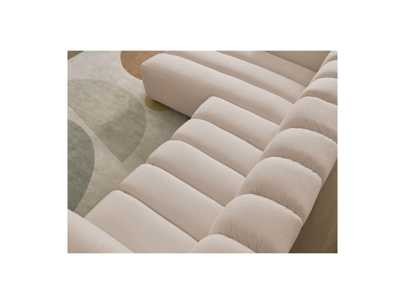 Canapé D'Angle Fixe - Talia - Tissu Chiné - Angle Gauche