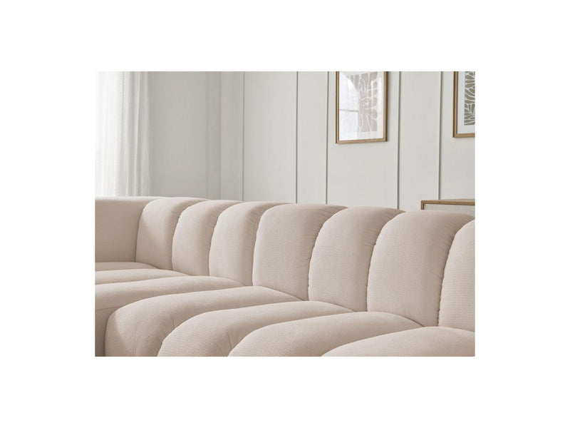 Canapé D'Angle Fixe - Talia - Tissu Chiné - Angle Gauche