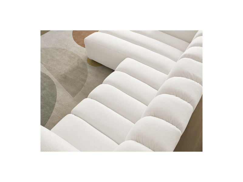 Canapé D'Angle Fixe - Talia - Tissu Chiné - Angle Gauche