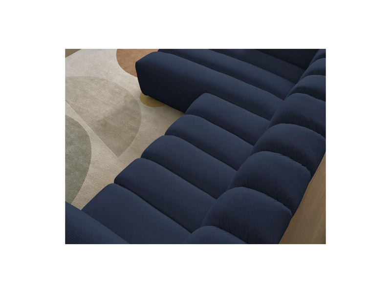 Canapé D'Angle Fixe - Talia - Tissu Chiné - Angle Gauche