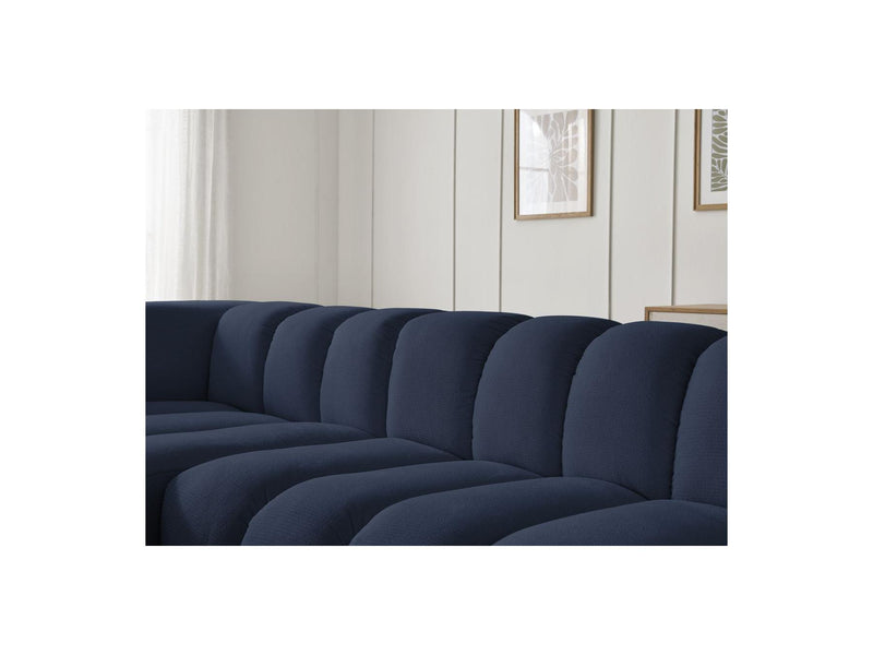 Canapé D'Angle Fixe - Talia - Tissu Chiné - Angle Gauche