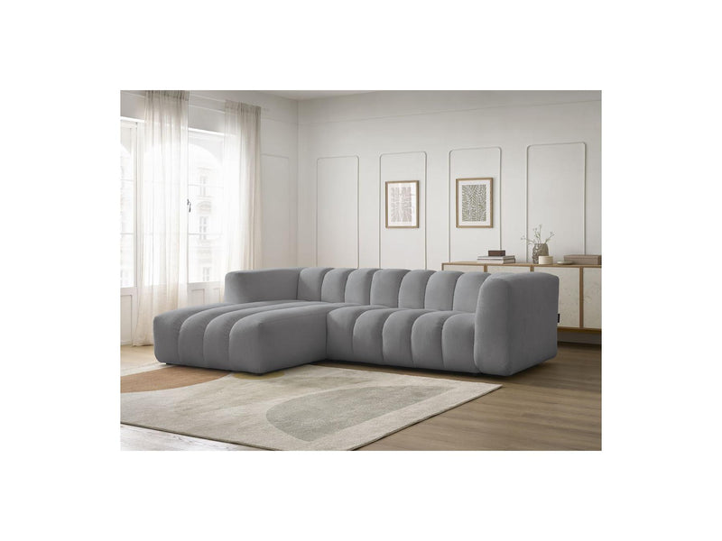 Canapé D'Angle Fixe - Talia - Tissu Chiné - Angle Gauche