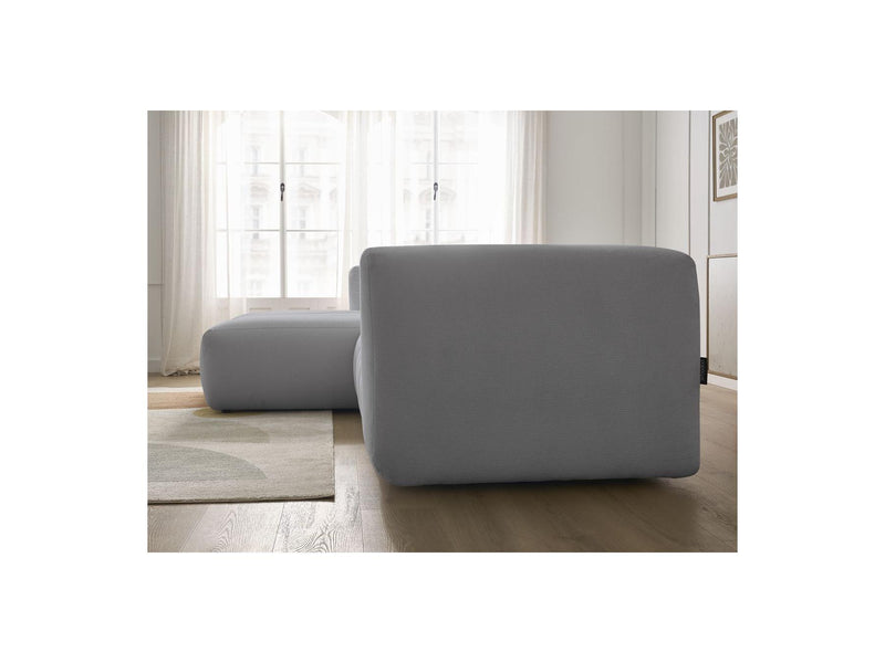 Canapé D'Angle Fixe - Talia - Tissu Chiné - Angle Gauche