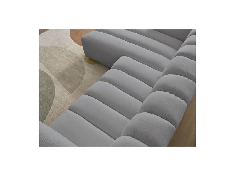 Canapé D'Angle Fixe - Talia - Tissu Chiné - Angle Gauche