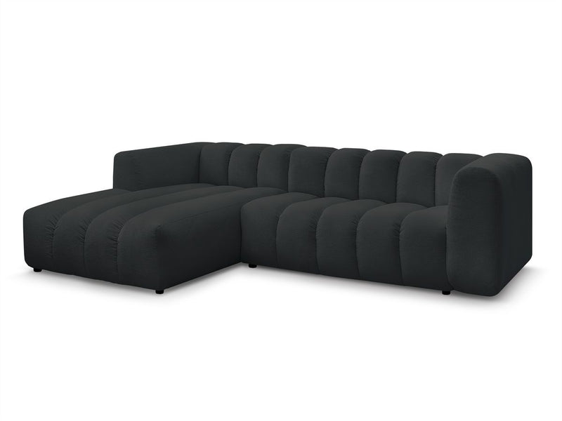 Canapé D'Angle Fixe - Talia - Tissu Chiné - Angle Gauche