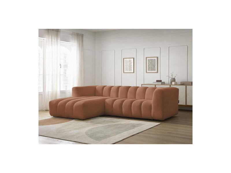 Canapé D'Angle Fixe - Talia - Tissu Chiné - Angle Gauche