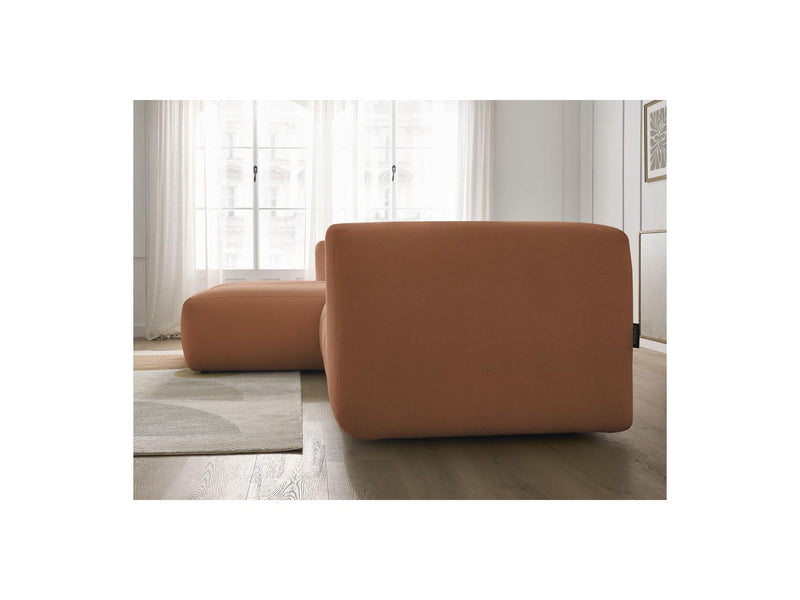 Canapé D'Angle Fixe - Talia - Tissu Chiné - Angle Gauche