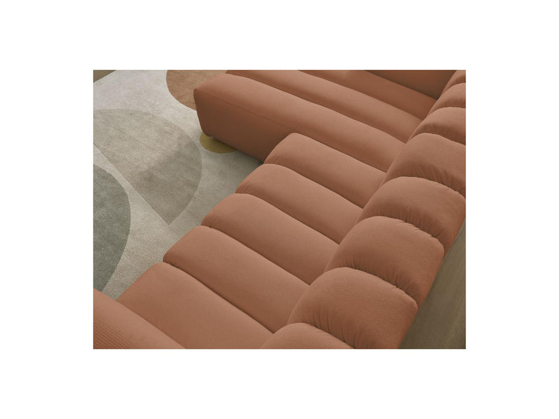 Canapé D'Angle Fixe - Talia - Tissu Chiné - Angle Gauche