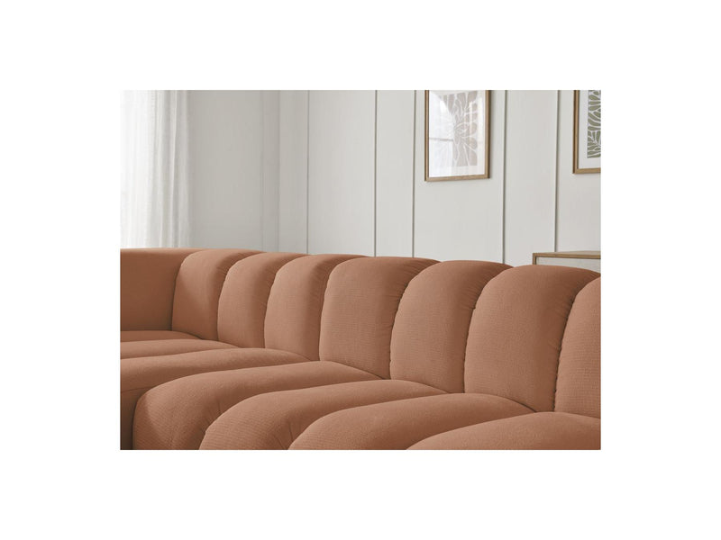 Canapé D'Angle Fixe - Talia - Tissu Chiné - Angle Gauche