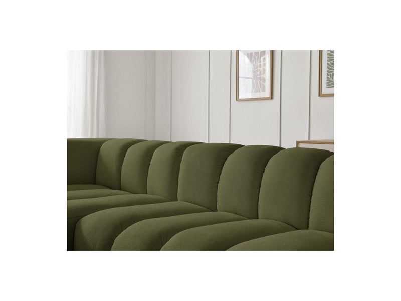 Canapé D'Angle Fixe - Talia - Tissu Chiné - Angle Gauche