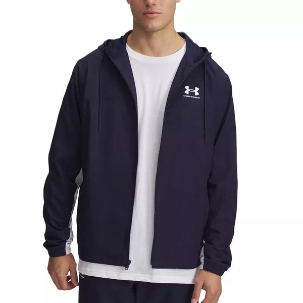 Giacca a Vento Rival Woven Windbreaker - Blu Marino Bianco - Uomo