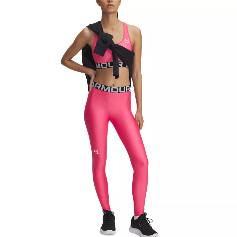 Legging Heatgear - Rose, Blanc. - Femme