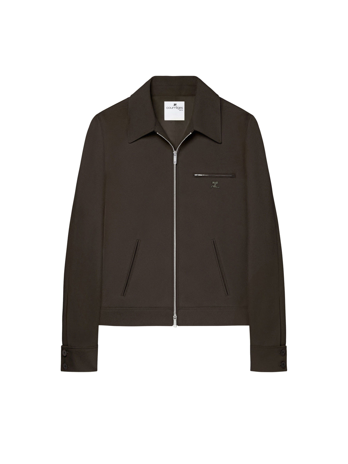 Signature retrojacka i twill - Courrèges - Mud brown