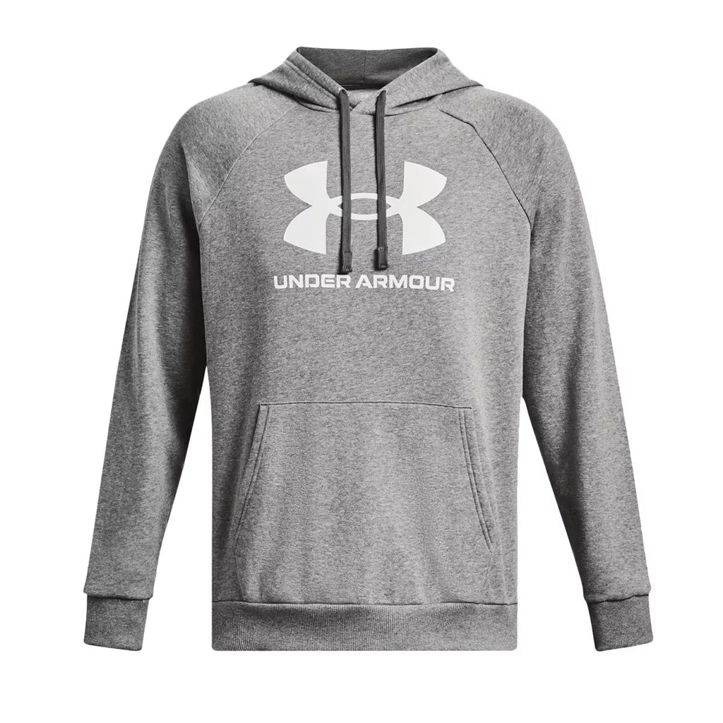 Sweatshirt Rival Fleece Logo Hd - Gris Et Blanc - Homme