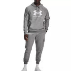 Sweatshirt Rival Fleece Logo Hd - Gris Et Blanc - Homme